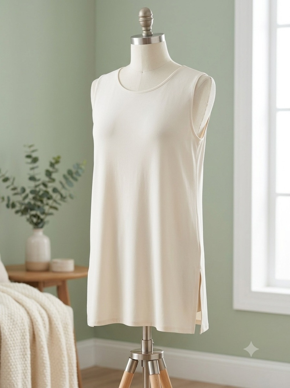 Zenana Outfitters Sleeveless Tank in Cream